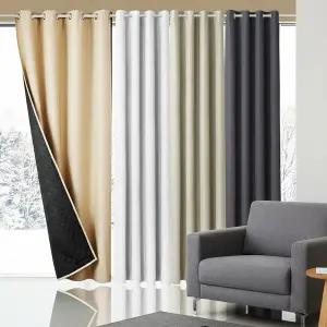 두꺼운 누빔 암막커튼 130x210 단열 보온 난방 패딩 방한커튼