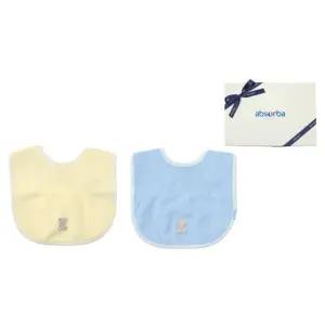 [갤러리아] (압소바출산,백일,아기턱받이세트)로디앙테리턱받이블루+노랑2종세트(A1A-11103)