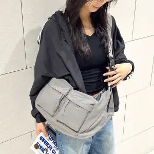 [골드스마일]투포켓 빅사이즈 기저귀 가방 가벼운 나일론 크로스백