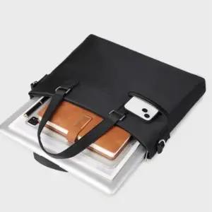 [다잇템] 남성용 검정 넉넉수납 서류가방 출장 스트랩형