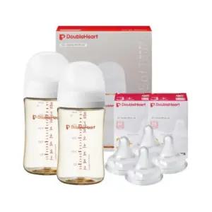 더블하트 베이직 트윈팩 240ml 젖꼭지 M사이즈 4개