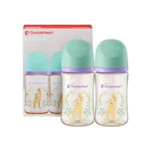 더블하트 유아 자기주도 추빨대 빨대컵 240ml 블루밍