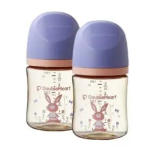 더블하트 신생아 젖병 2개 젖꼭지 S 트윈팩 세트 래빗