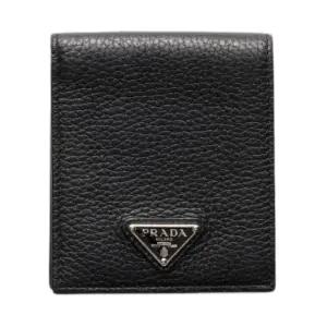 남성 삼각로고 사피아노 레더 반지갑 블랙) 2MO513 2E54 F0002