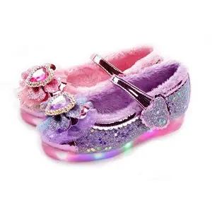 [풋풋]풋풋 콤비하트 LED 털구두 겨울신발 여아슈즈