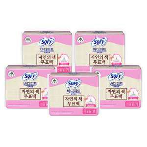 쏘피 바디피트 볼록맞춤 무표백 중형 18매, 5개