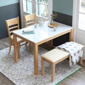 캘빈 하이그로시 4인용 식탁 세트/벤치형/의자2+벤치1 카페 인테리어 식당 테이블