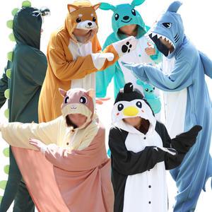 사자크동물잠옷/겨울 극세사/사계절용/상어 날다람쥐 공룡/오리잠옷 민화호랑이