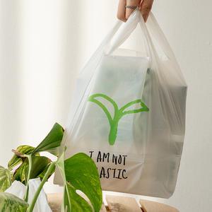 아임낫 플라스틱 손잡이봉투 [대] 26(M6) x 50 100장 리그라운드 생분해 비닐봉투