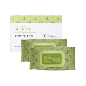 더 촉촉 그린티 노워시 클렌징 티슈 세트 200매