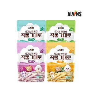 [엘빈즈]건강한 유기농 쌀과자 곡물그대로(1단계)