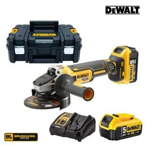 디월트 20V(18V) 5.0Ah BL 5인치 무선 충전 그라인더 DCG405P2