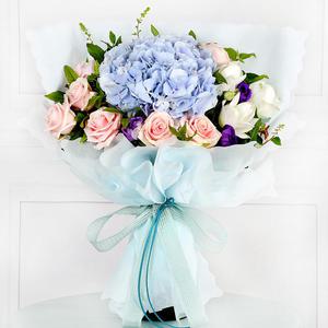 당일꽃배달 푸른수국 꽃다발 당일 꽃배달 C546