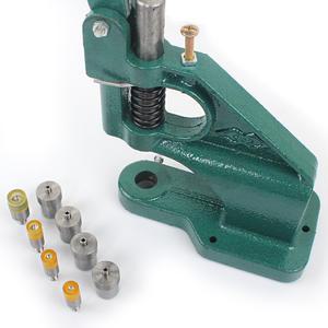 초록 기계몰드 도트 티단추 아일렛 기계 기구