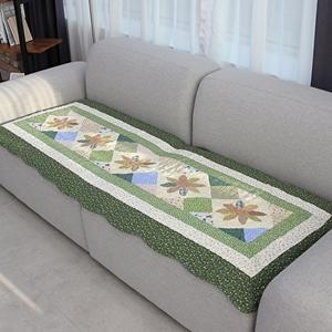 [리앤데코]순면 다이플라워 워싱 면 소파패드 방석 3인용 60x180cm