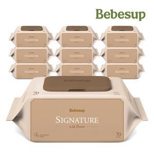 [베베숲]시그니처 위드브라운 물티슈 70매 캡 10팩