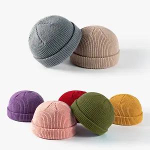 데일리 니트 숏 비니 와치캡 남자 여자 커플 모자