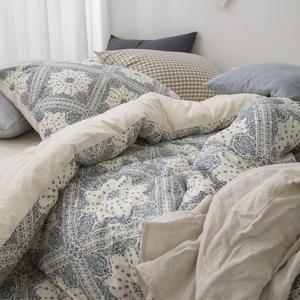 [슬아하임]페이즐리 광목 40수 순면 양면 워싱 항균 간절기 가을 겨울 차렵이불 S Q