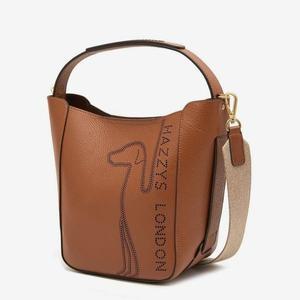 [헤지스](광주신세계)[달스턴] 브라운 소가죽 펀칭 토트 겸 숄더 M HIBA3E202W2