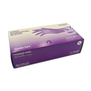더블세이프 가주 라텍스글러브(L)100매 진료용장갑 파우더프리 병원용 의료용
