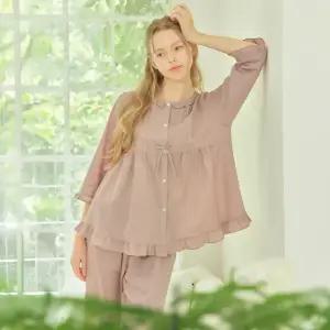 메이플라워 인디핑크 7부 순면 여성 빅사이즈 잠옷 세트