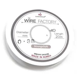 ALL 비즈부자재 0.38mm 그레이 와이어선 한롤, 20m