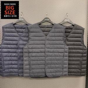 뱅뱅빅사이즈 HC04 가을브이넥구스패딩조끼 남녀공용 거위털 경량 패딩 베스트 BEY724