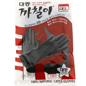 대동 까칠이 천연 라텍스장갑 미용장갑 블랙 대(L)