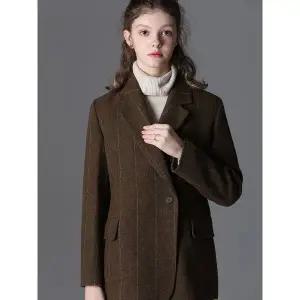 [하프클럽/]앨리스 핸드메이드 원버튼 울재킷