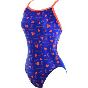 여자 실내 수영복 토네이도 탄탄이 원피스 강습용 블루하트 블루