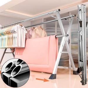 튼튼한 접이식 스텐 대형 빨래건조대 2M 이불건조대 야외 이동식