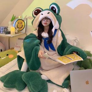 빅사이즈 원피스 동물잠옷 커플 극세사 파자마 상어 오리 곰돌이 개구리 강아지 캐릭터