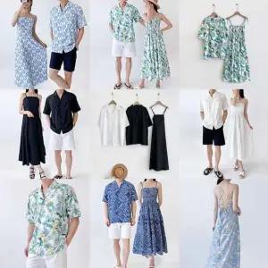 원피스+셔츠 바캉스 커플룩 비치웨어 신혼여행 시밀러룩 6color