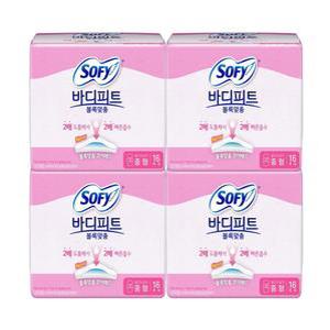 바디피트 생리대 날개 쏘피 볼록맞춤 중형 16입X4개