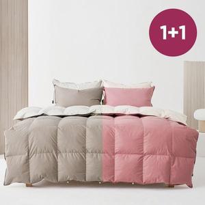 [NS홈쇼핑][퀸2장] 라뽐므 한겨울용 오폴레 코튼 구스이불 Q (다크그레이1+드라이로즈1)..[34675337]