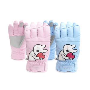 오버액션토끼 하트하트 오지 패딩장갑 어린이 캐릭터 키즈 손가락 방한 장갑
