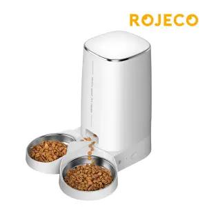 로제코 고양이 강아지 자동 급식기 4L 듀얼 WIFI 사료 반려견 반려묘 애견 반려동물 자동급식기