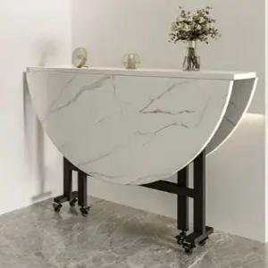 접이식 이동식 탁자 식탁 대형 6인용 원형 원탁 테이블 호텔 대리석 공간활용