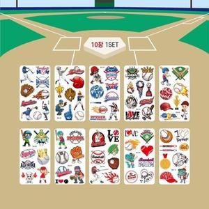 [JHP0O024_53DU]응원도구 야구스트커 야구타투 스티커