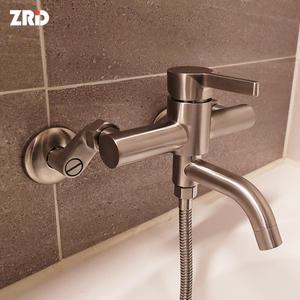 지리드 ZD-2020 스텐 욕조 수전 샤워겸용 벽붙이 국내제작 샤워 수도꼭지 욕조용 화장실