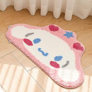 산리오 시나모롤 자가드발매트 부드러운 코지욕실러그 주방 화장실 현관 싱크대 빨아쓰는발수건