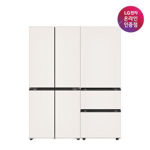 LG 디오스 오브제컬렉션 Fit&Max 냉장고 김치냉장고세트 R828GBB012 베이지