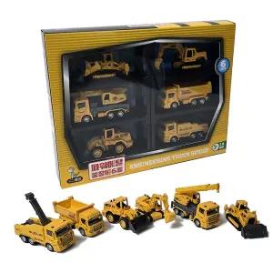 (6종) 파워메탈 중장비/미니어처/미니카/자동차/모형/완구/장난감/피규어/축소/어린이/어른/취미/선물/세트