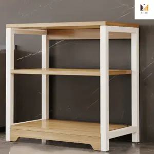 고강도 철제 3단 수납선반 화이트/블랙 다용도 3단 진열선반