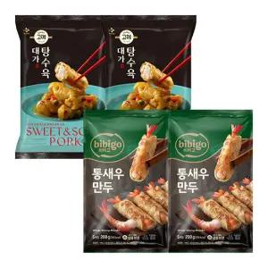 lTVl고메 대가 탕수육 390G X 2개 + 비비고 통새우만두 200G X 2개