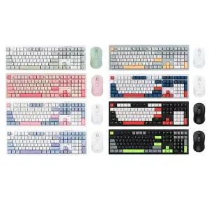 지클릭커 오피스프로 WMK90 사일런스 M RGB 무소음 방수 무선 블루투스 108 키보드 마우스 세트