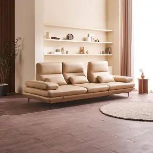 [다우닝]에일로 4인 스윙 전체 천연가죽 소파