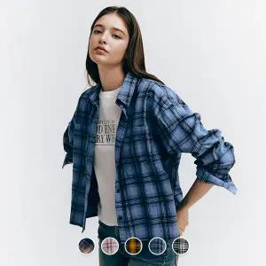 344911 여자 플란넬 셔츠