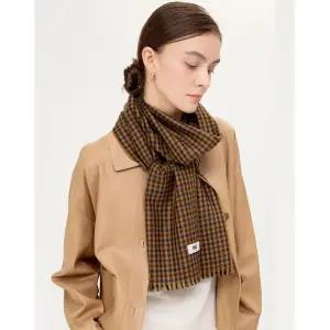 갤러리아 DCSC5F721 닥스 [WOOL100%][남녀공용] 브라운 체크 울스카프