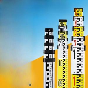 알루미늄 스타프 측정 게이지 미터 건설 토목 타워 레벨 양면